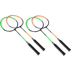 Xtrem Badminton-Set Team Heimspiel mit 4 Schlägern und Netz für Spiel & Spaß.