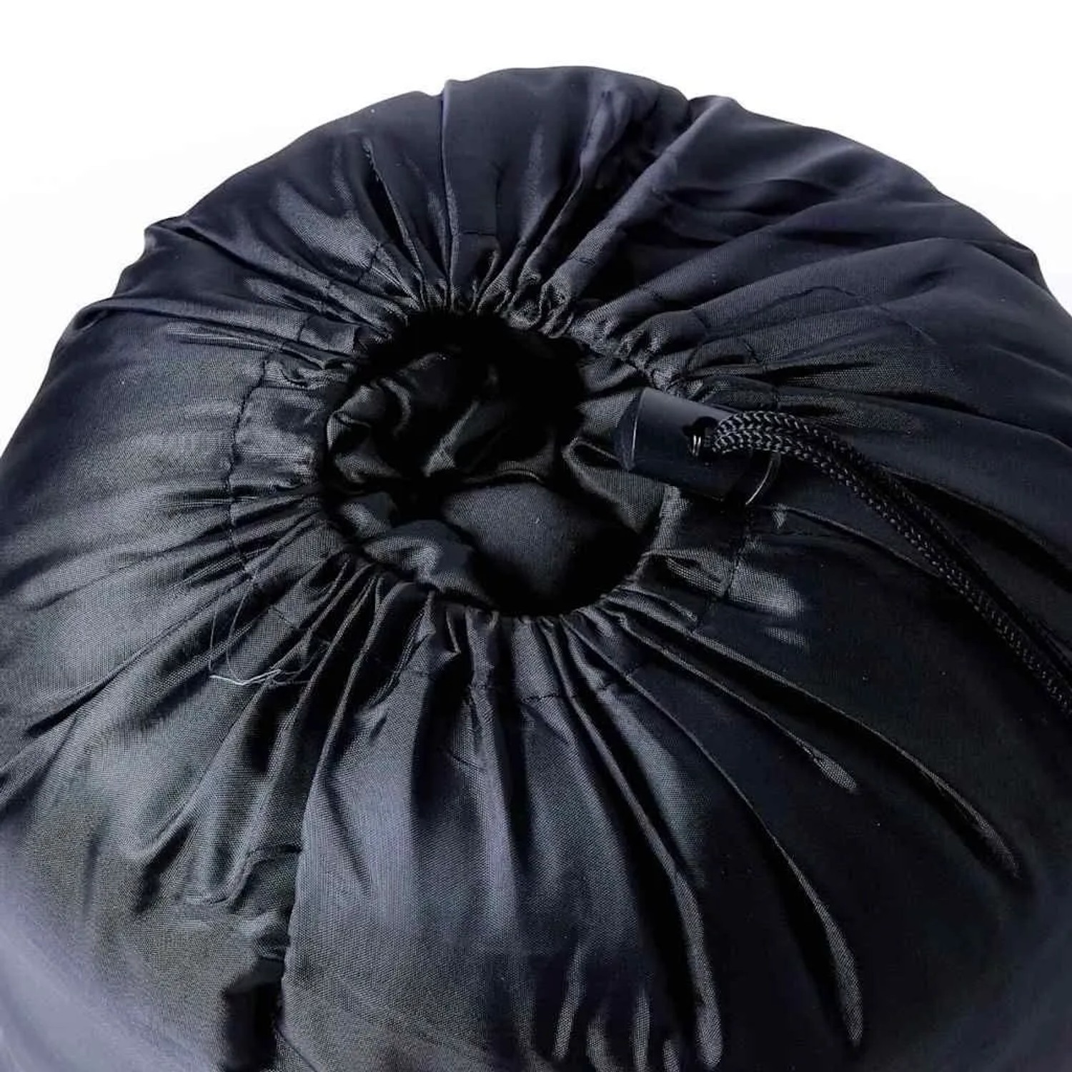 Schwarzer Packsack mit Kordelzug und Stopper für vidaXL Schlafsack. Ideal für Camping & Outdoor Aufbewahrung.