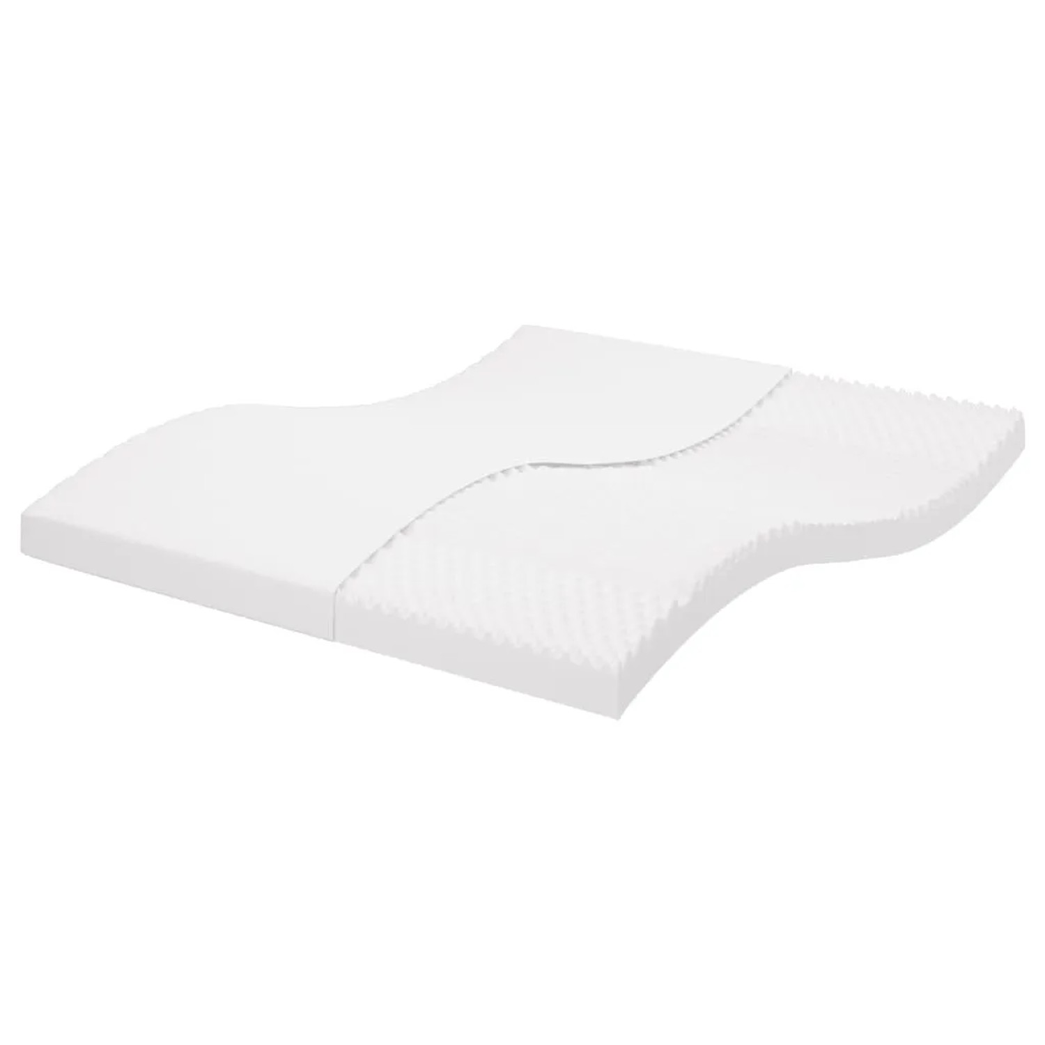 vidaXL Schaumstoffmatratze Weiß 160x200 cm 7-Zonen Härtegrad 20 ILD 356357