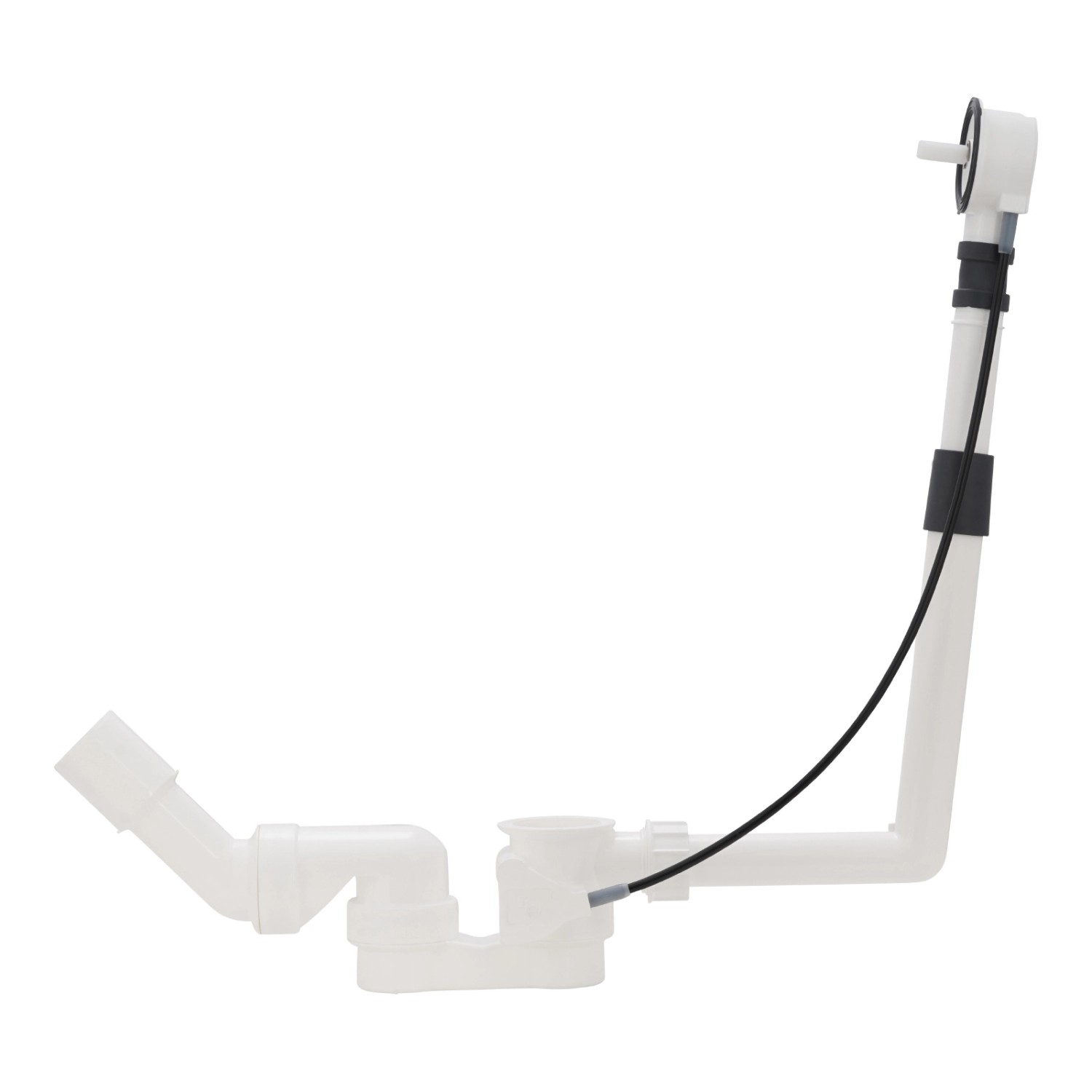 Ablaufgarnitur für Calmwaters Raumsparwanne Essential Small, Detailansicht.