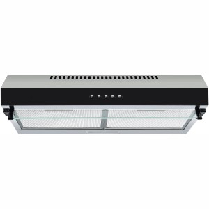 Respekta Unterbauhaube Lili 60 cm mit Glasschirm, Metallgehäuse, LED-Beleuchtung.