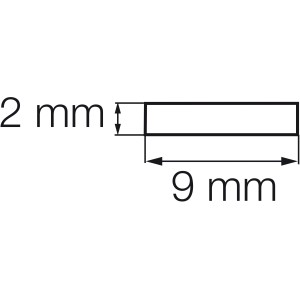 Detailaufnahme Vorlegeband schwarz, 9x2mm, für Tür- und Fensterdichtungen.