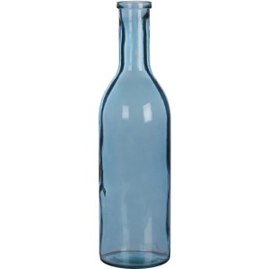 Hellblaue Glasflasche Rioja von Mica Decorations, 50 cm hoch, als Vase.