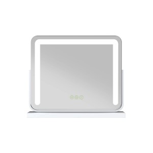 Emke Kosmetikspiegel mit LED-Beleuchtung, dimmbar, 60x51cm, 3 Farbtemperaturen.