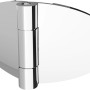 Detailaufnahme: Schulte ExpressPlus Badewannenaufsatz, Alu Natur, Scharnier.