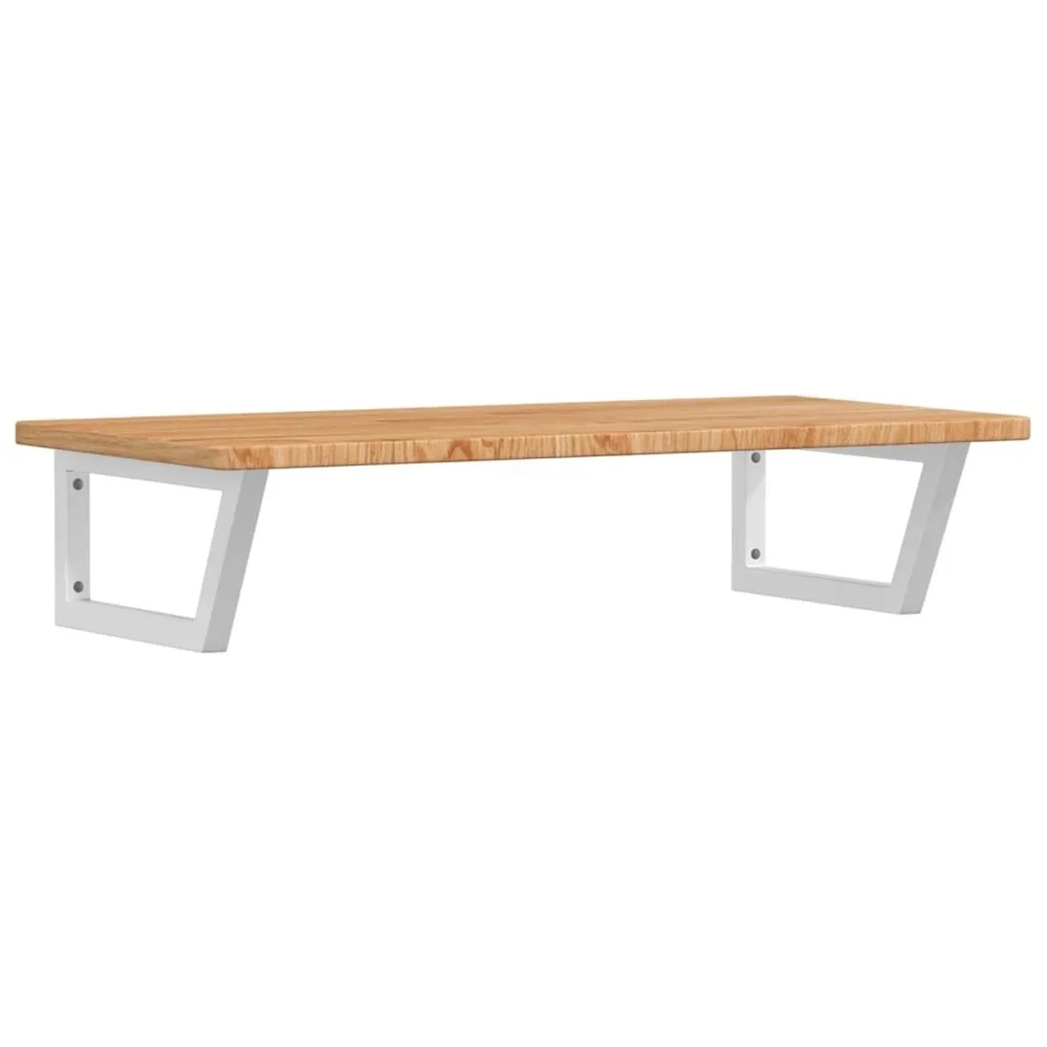 vidaXL Waschtischplatte mit Halterung Stahl und Massivholz Eiche 3302398