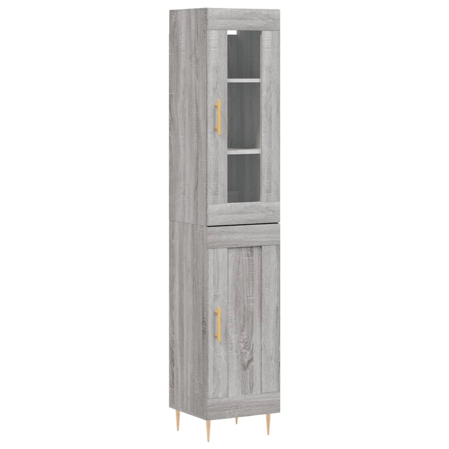 vidaXL Highboard Grau Sonoma 34,5x34x180 cm Holzwerkstoff 3199487 günstig online kaufen