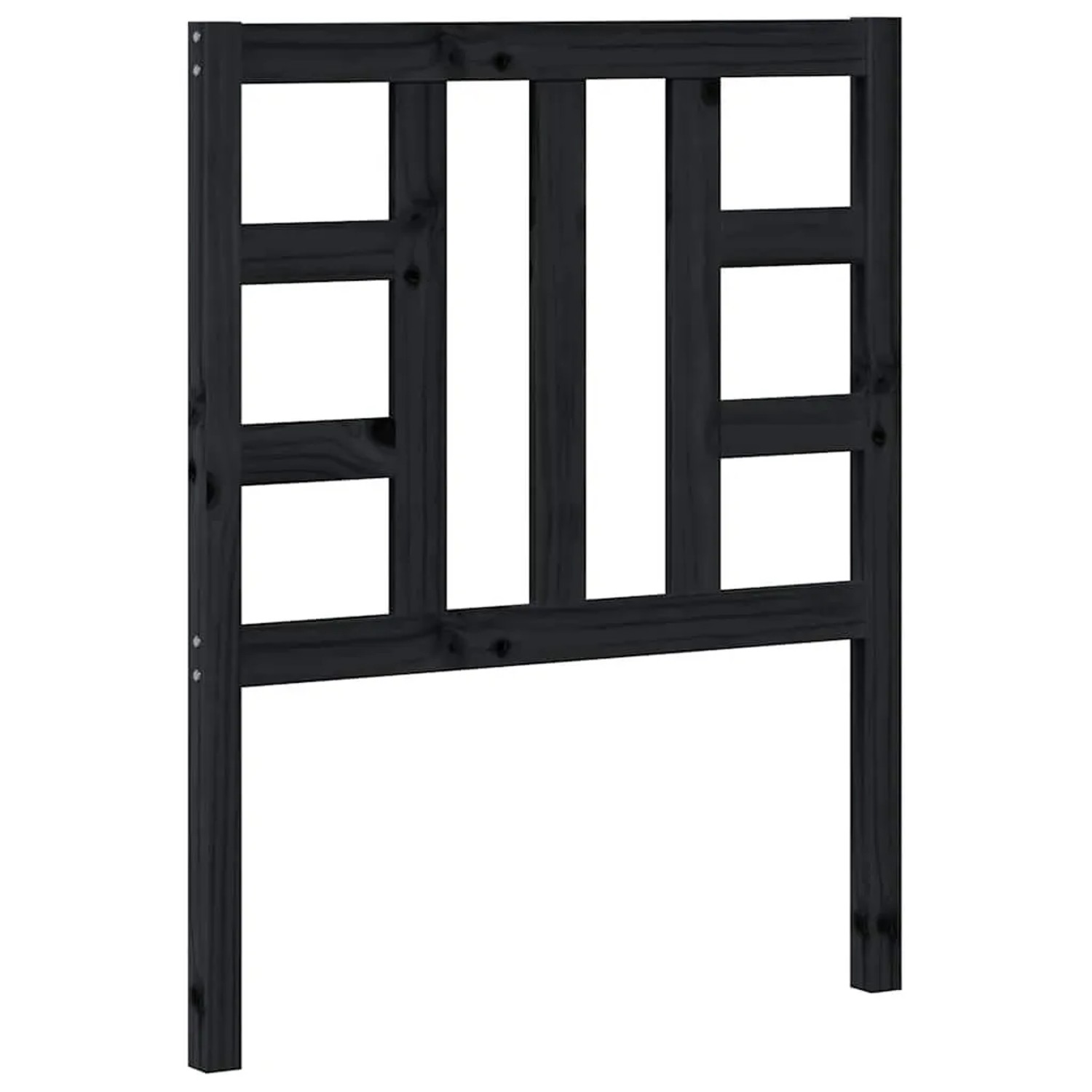 vidaXL Kopfteil Schwarz 81x4x100 cm Massivholz Kiefer 817819