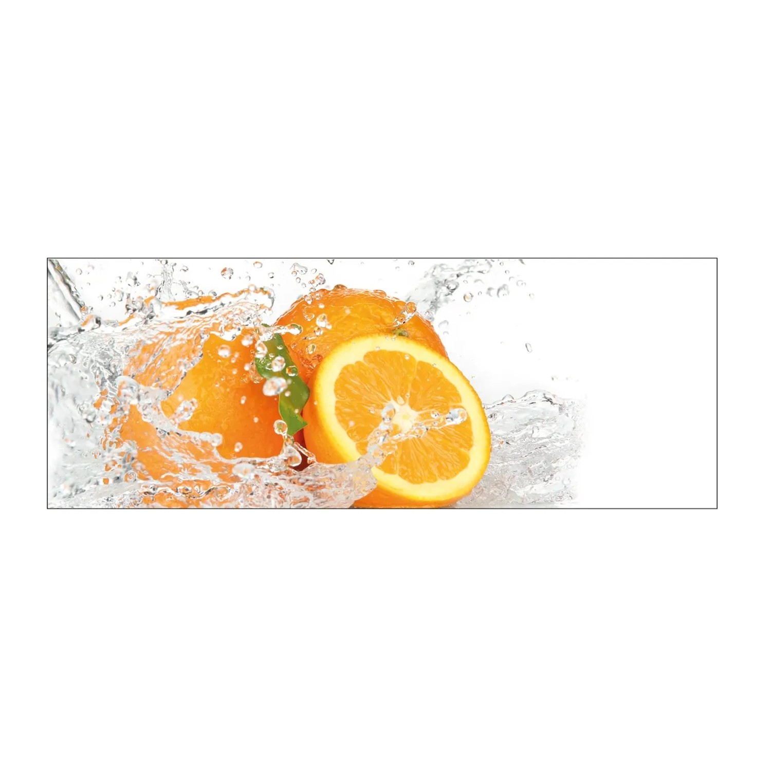 MySpotti Küchenrückwand Profix Cucina Aqua Orange 160 x 60 cm Weiß-Orange