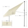 Beige Klemmmarkise Kapstadt 400x120 cm, flexibel einstellbar für Balkon & Terrasse. Sonnenschutz ohne Bohren.
