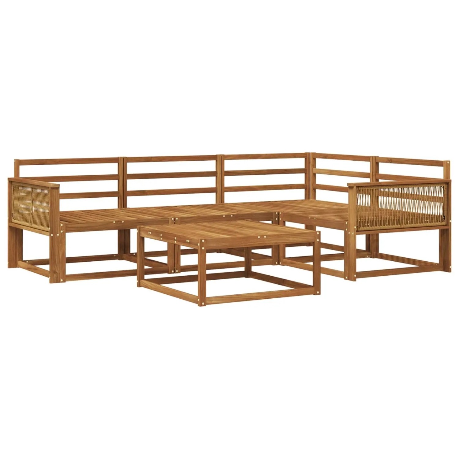 vidaXL Outdoor-Sofagarnitur 5 Stk Natur Massivholz Akazie 3382547