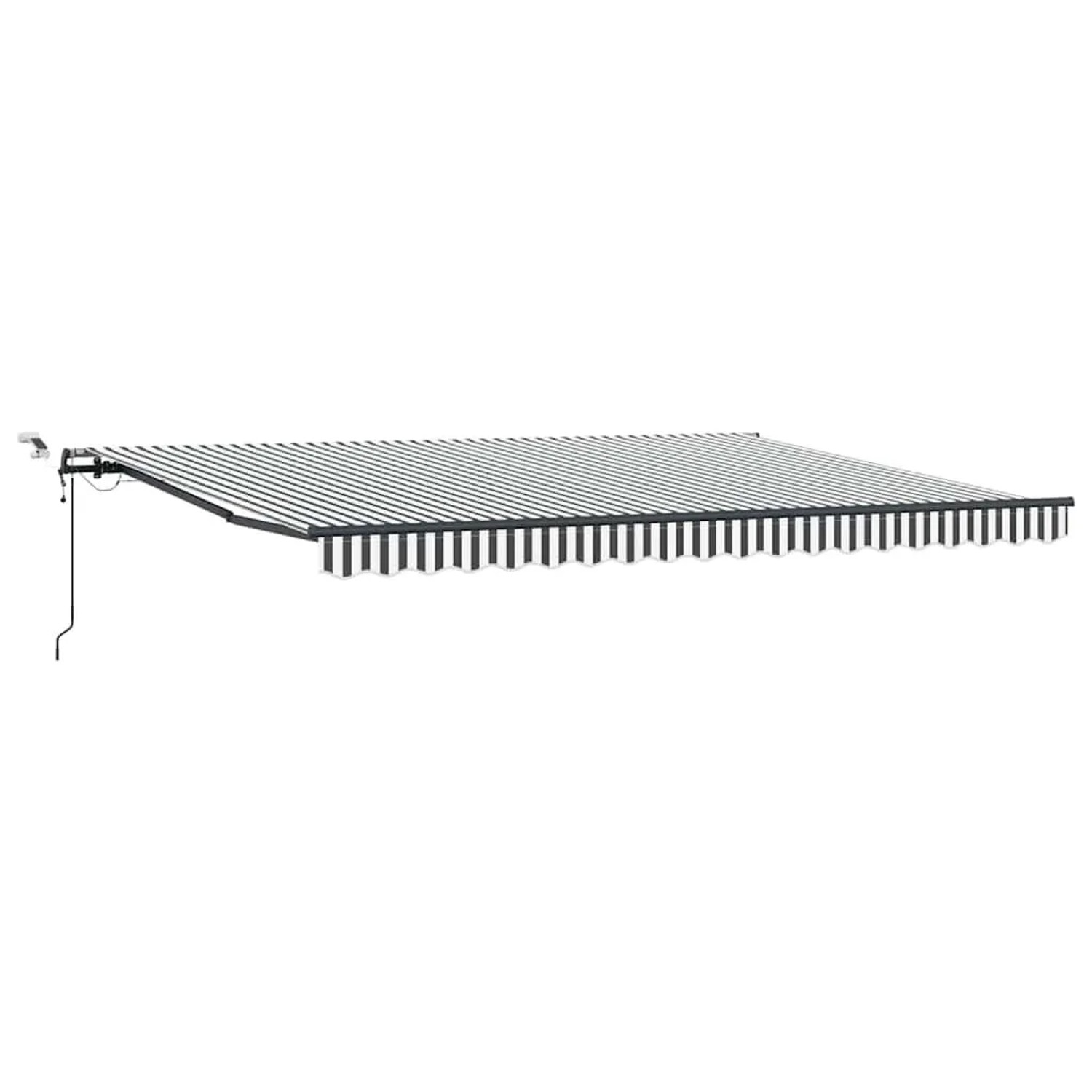 vidaXL Markise Automatisch mit LEDs Anthrazit & Weiß 450x300 cm 3310236