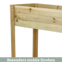 DELUKE Hochbeet Balkon Holz KLEO mit Vlies Handschuhe Pflanzkasten Hoch Blumenkasten aus Tannenholz Kräuterbeet Wetterfest Natur_5