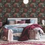 A.S. Création Vliestapete Blumen in Rot und Grün im Schlafzimmer, Dekorative Tapete.