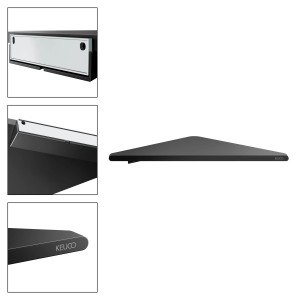 Keuco Eckduschablage Rose, schwarz-matt, zur Wandmontage im Bad oder Dusche.