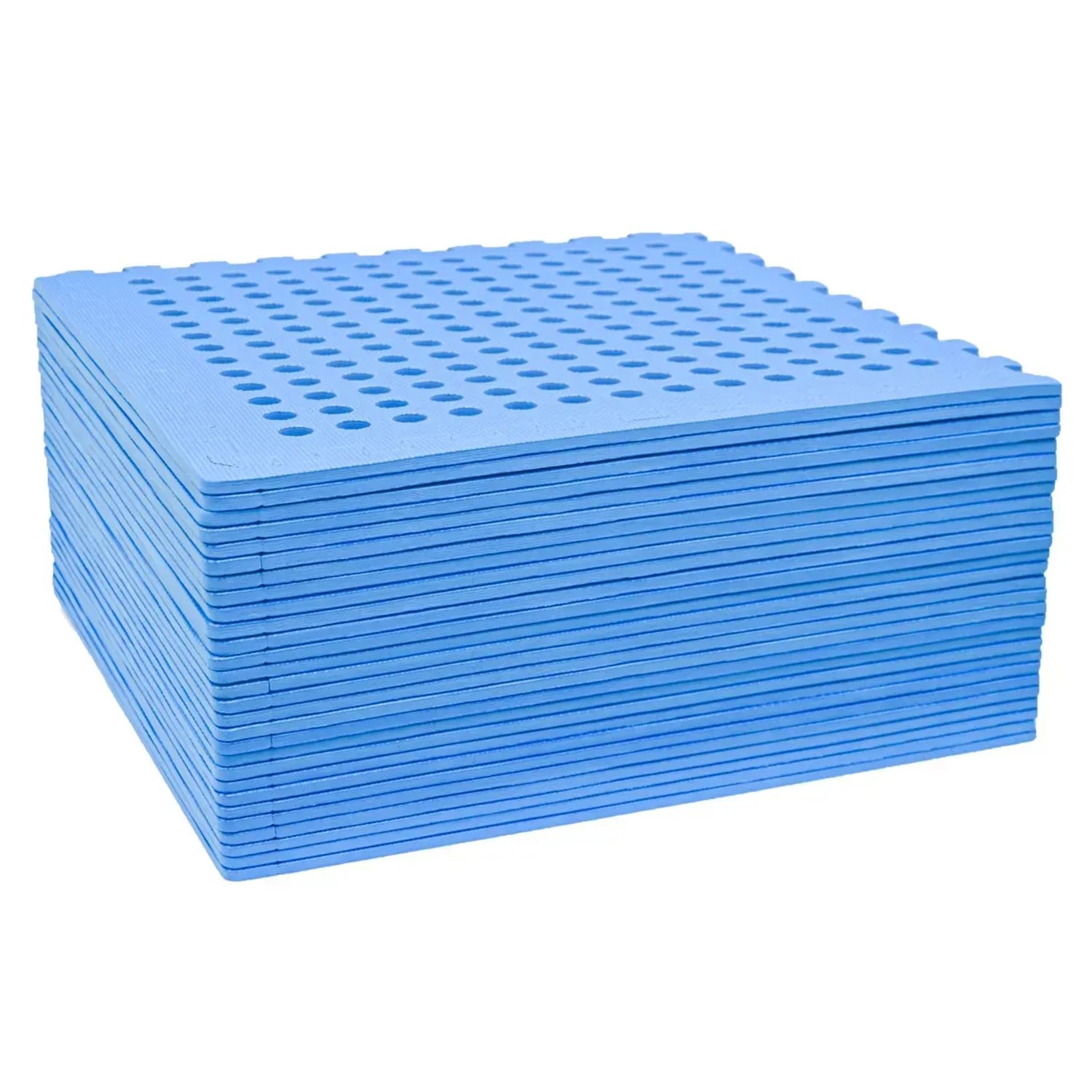 Blaues eyepower Poolmatte 28er Set (62x62 cm) für Poolfolien, schützt vor Beschädigungen.