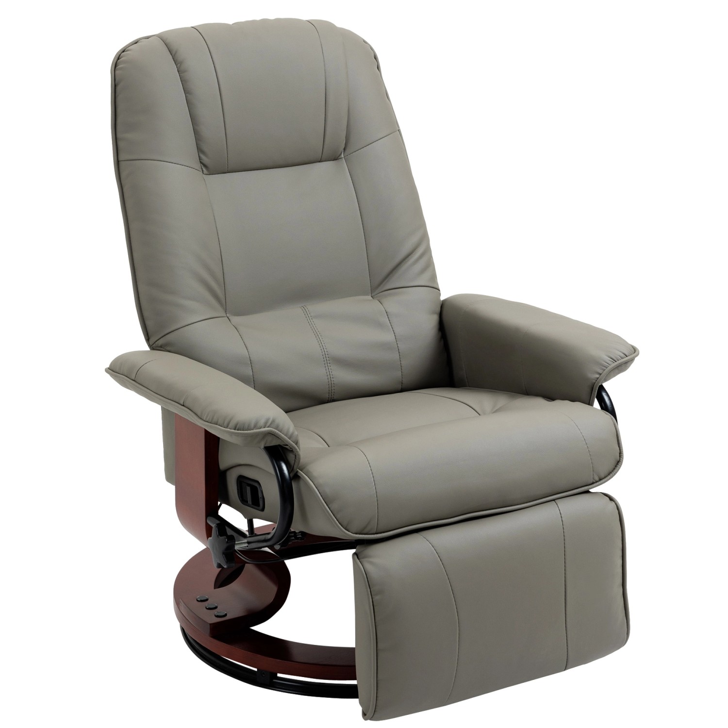 HOMCOM Relaxsessel Kunstleder Schaumstoff Grau L78 x B87 x H100 cm