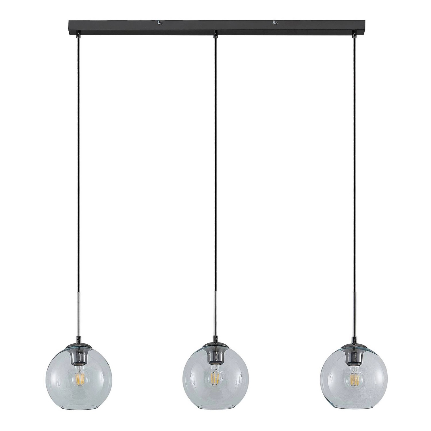 Lindby Pendelleuchte Firano 9627896 Modern in Alu aus Metall 3-flammig E27 Wohnzimmerleuchte