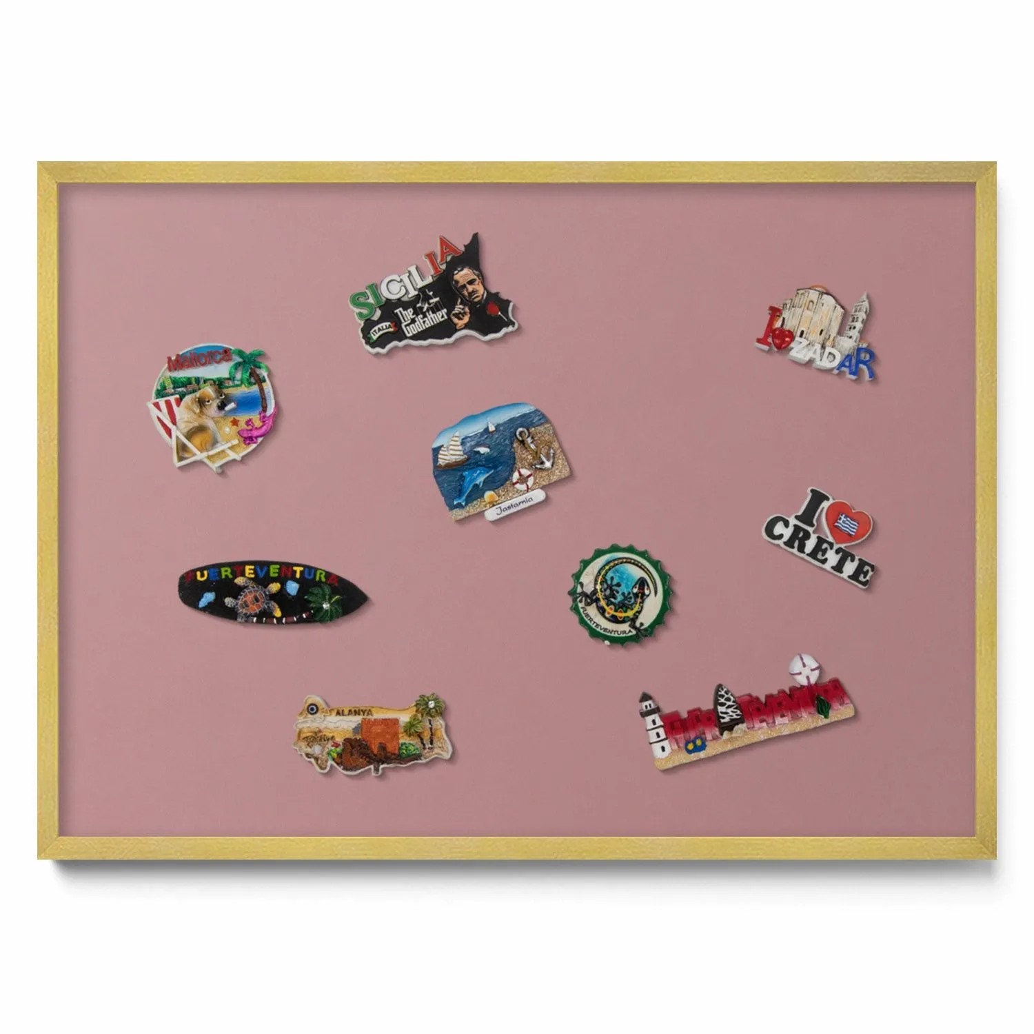 Tulup Magnettafel Magnetboard für Reisemagnete Pastellrosa Farbe 70x50 cm M günstig online kaufen