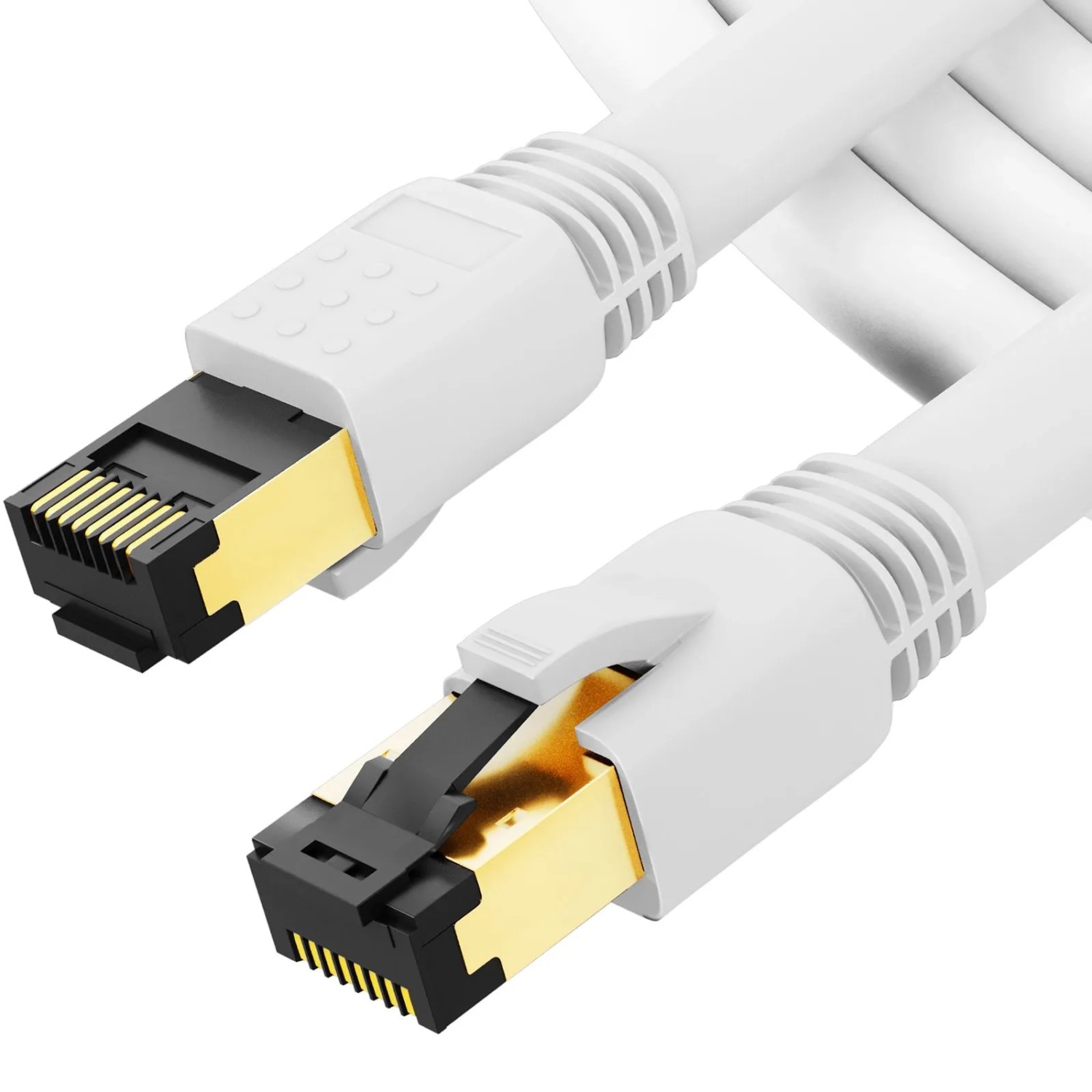 hb-digital 5m Patchkabel CAT 8.1 GHMT Zertifiziertes LAN Kabel RJ45 S/FTP PimF LSZH Weiß