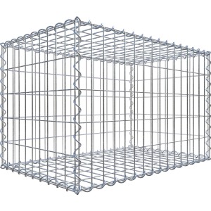 Gabiona Gabionenkorb, 50x80x50 cm, Maschenweite 5x10 cm, Drahtkorb für Einfassungen und Mauersysteme.