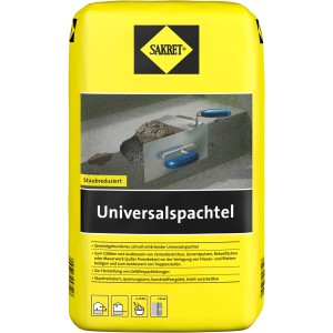 Gelber Sack Sakret Universal-Spachtel 20 kg. Ausgleichsmasse für Wand, Decke und Boden.