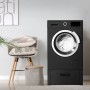 ML-Design Waschmaschinen Untergestell mit Schublade, Stahl schwarz, bis 150kg belastbar.