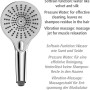 Wenko Duschkopf Ultimate Shower, Chrom/Weiß, Ø 13 cm. Handbrause mit drei Funktionen.