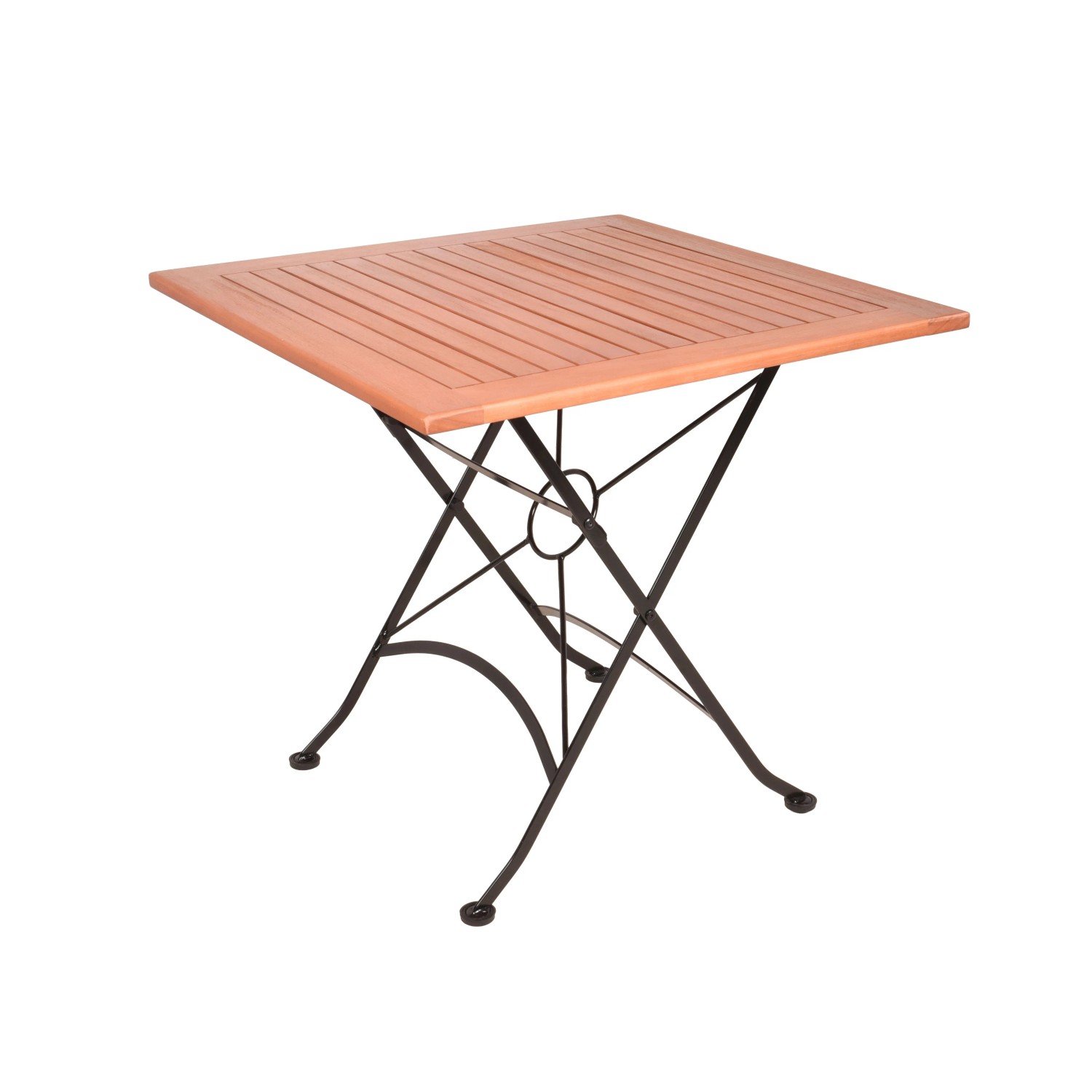 Garden Pleasure Klapptisch WIEN Quadratisch Holz Stahl 80 cm x 80 cm