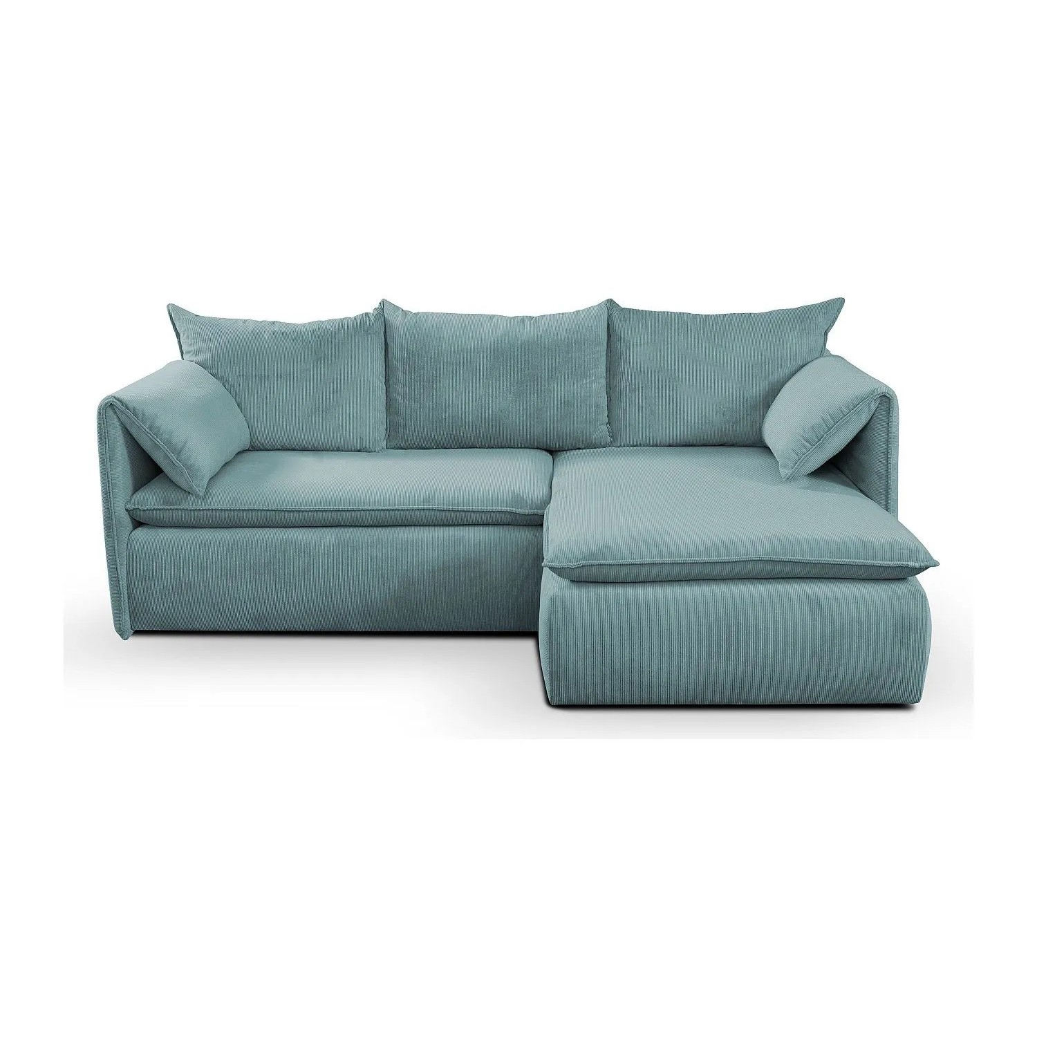 Vente-unique Schlafsofa Teodora Blaugrün 230 cm