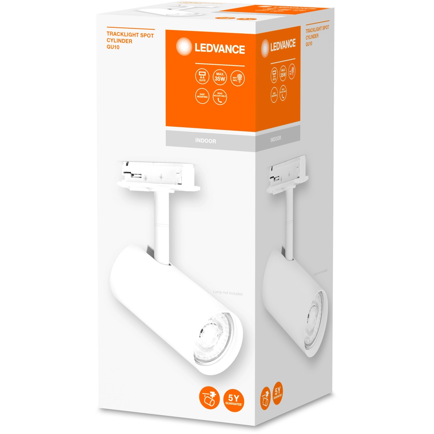 Ledvance Schienensystem Spot Stelle Cylinder, weiß, 14 cm. Schienenstrahler in Verpackung.