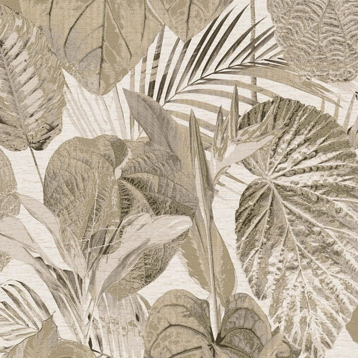 PROFHOME 393551-GU Florale Tapete Metallische Akzente Beige Gold Taupe 0,53 m x 10,05 m 5,33 m2