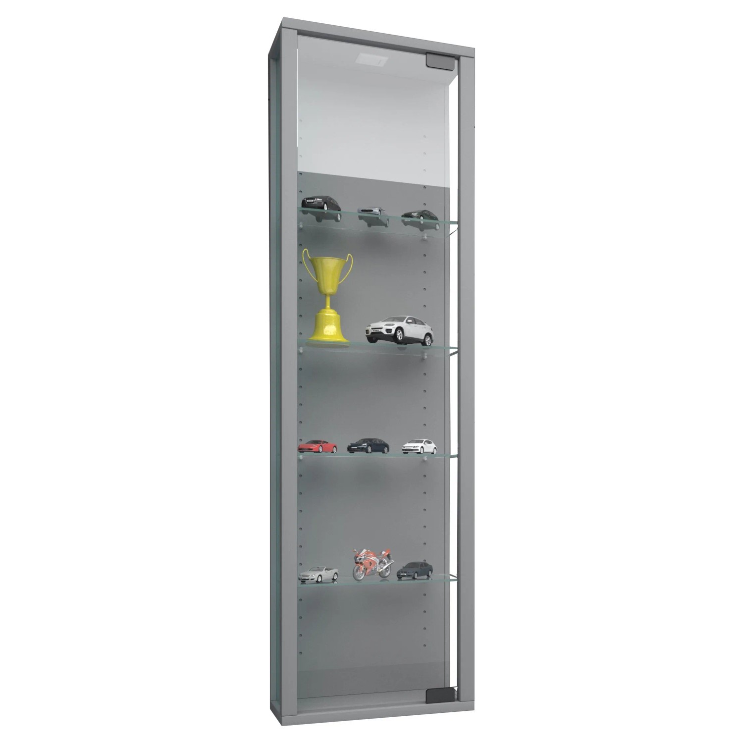 VCM Wandvitrine Stano Silber