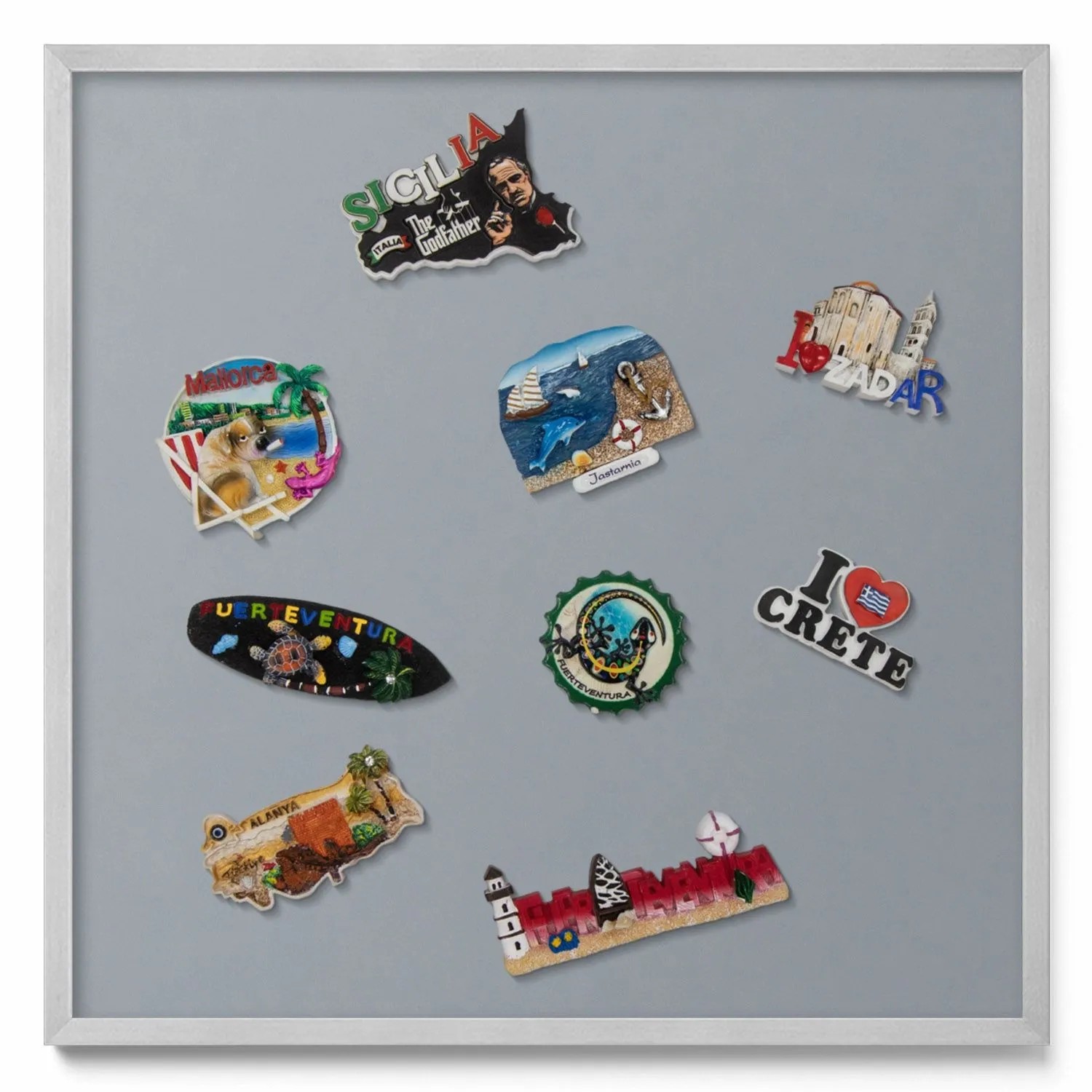 Tulup Magnettafel Magnetboard Metall Bedruckt Farbe Grau 50x50 cm Wand-Magn günstig online kaufen