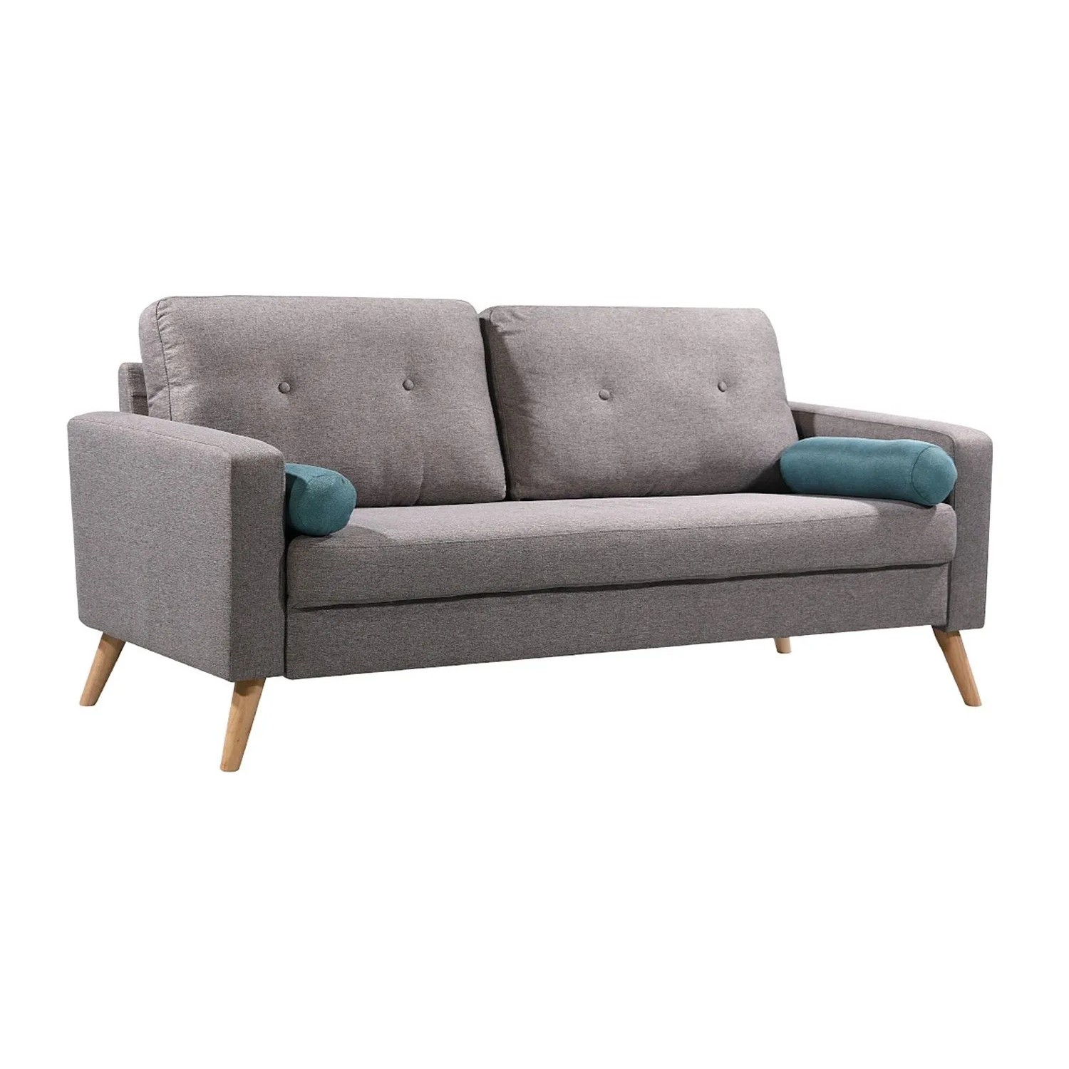 Vente-unique Sofa Ohne Schlafmöglichkeit Tatum Grau 182 cm