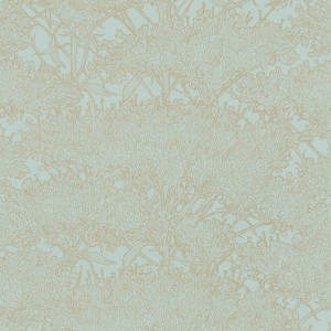 Bricoflor Blumentapete in Hellblau/Gold. Moderne Vliestapete mit floralem Muster für Schlaf- und Badezimmer.