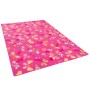 Pinker Kinderteppich mit Schmetterlingen, 80x240cm, ideal zum Spielen.