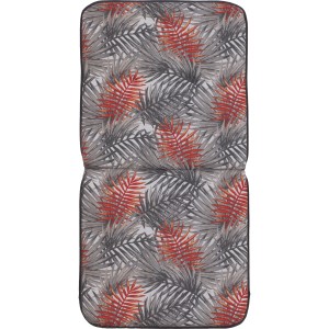 Beo Saumauflage Engels für Niedriglehner, 96x47cm, mit grau-rotem Blätter-Muster.