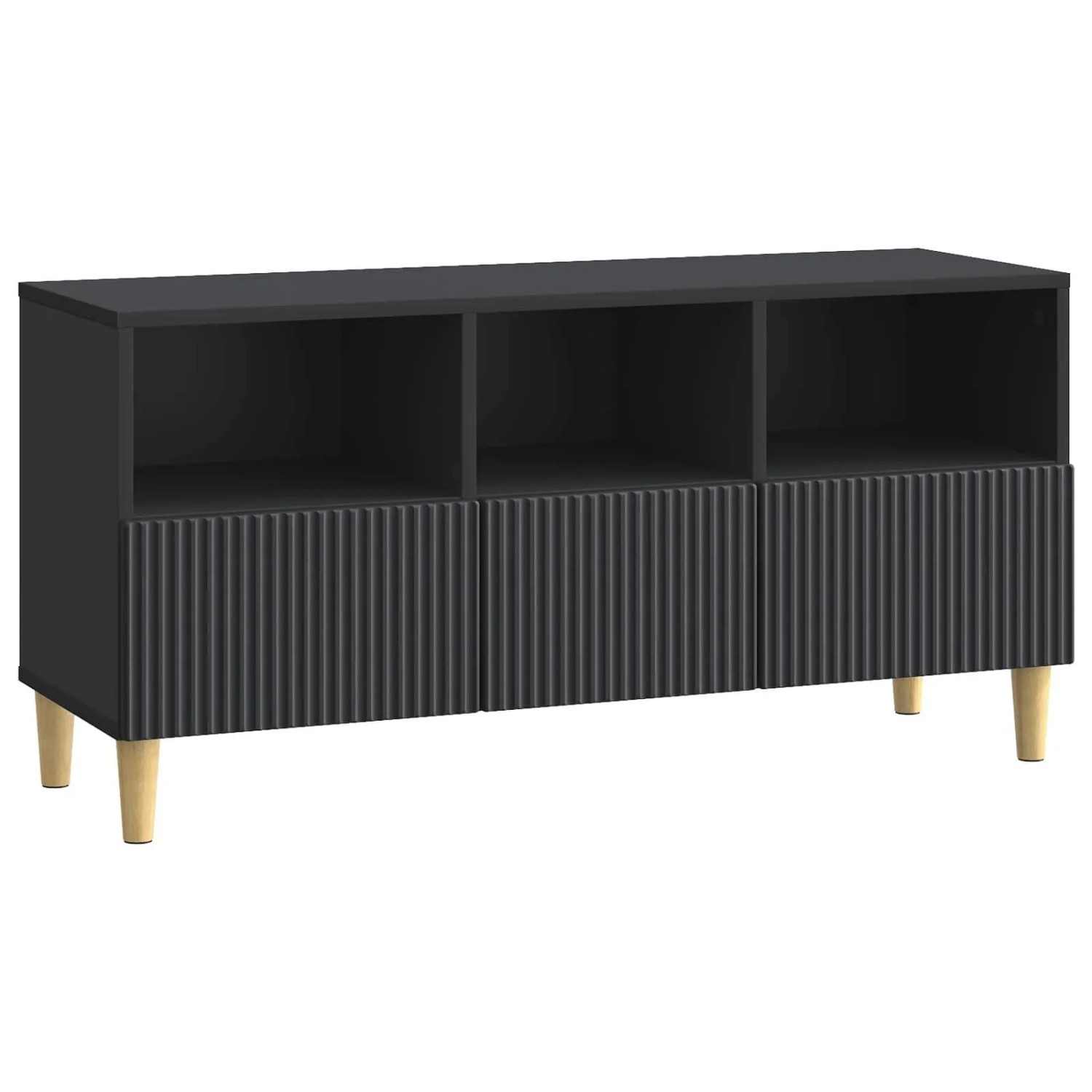 vidaXL TV-Schränk Schwarz 102 x 34,5 x 50 cm Holzwerkstoff 894676