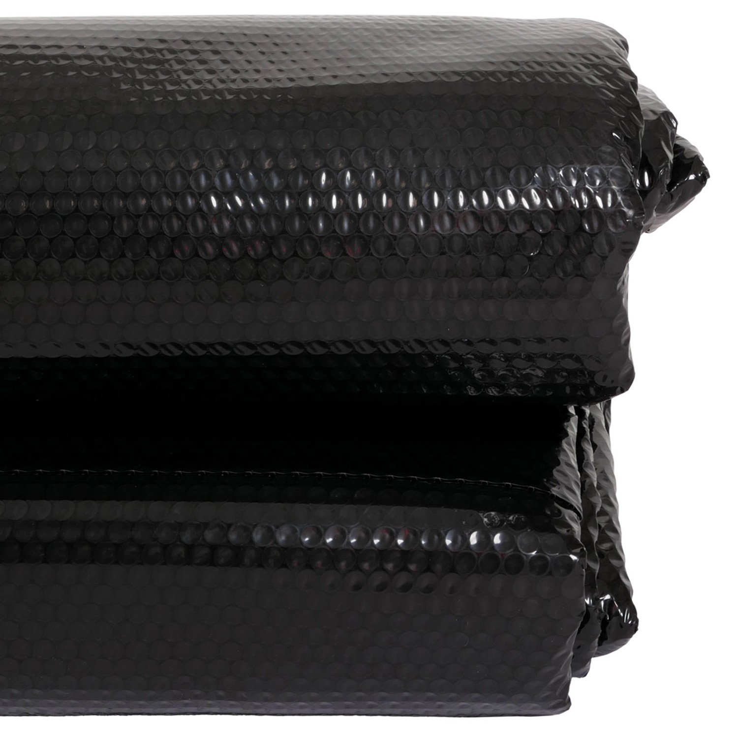 Schwarze MCW Pool Abdeckung, 400µm, rund, 4,88m. Solarplane aus PE-Folie für Pools.