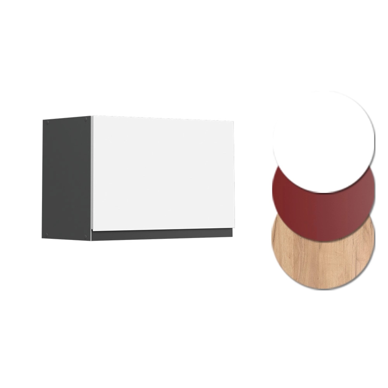 Vicco Hängeschrank R-Line, weiß/anthrazit, 60 cm. Küchenschrank für die Wandmontage.