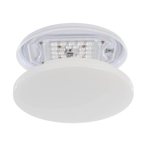 Weiße EGLO LED-Deckenlampe FRANIA-S mit Kristall-Effekt, 310mm Durchmesser.