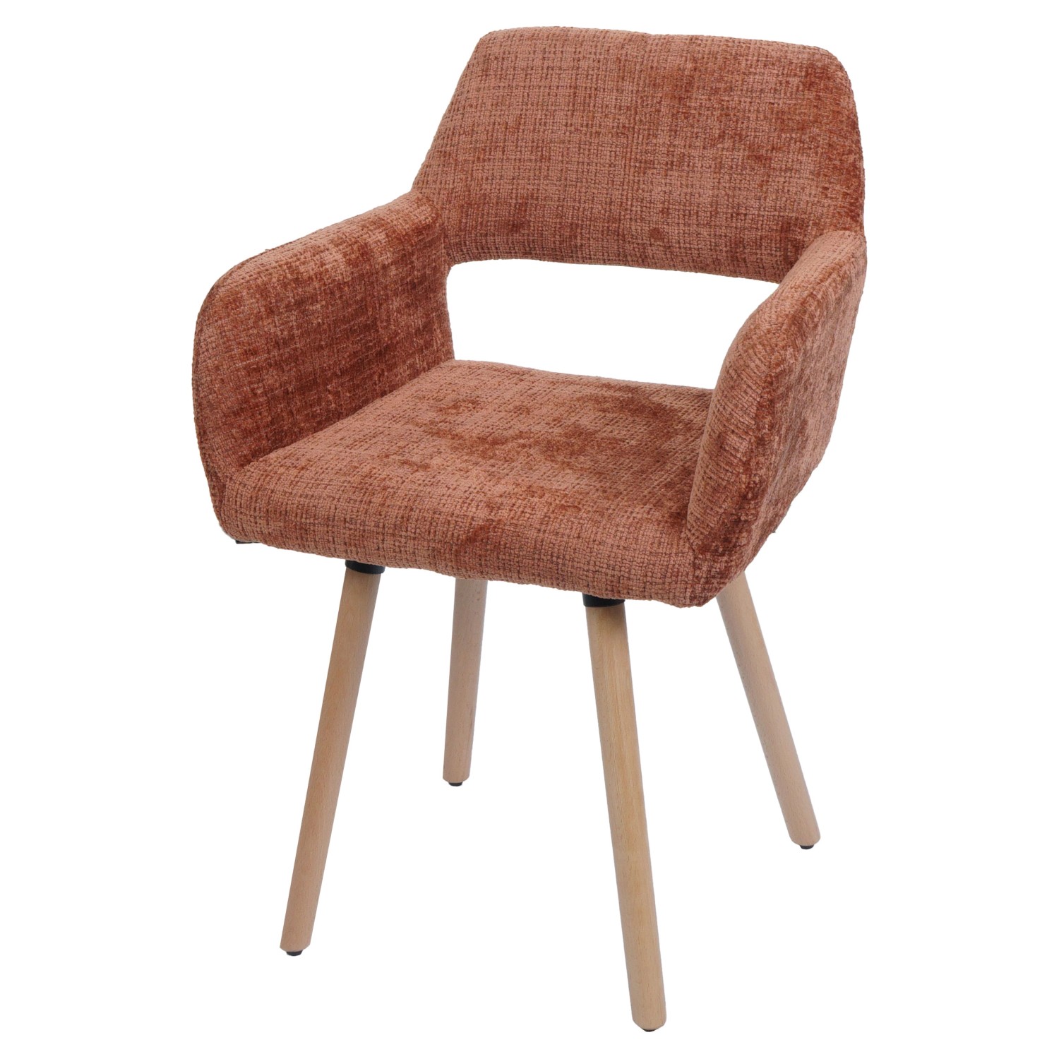 MCW Esszimmerstuhl A50 II Terrakotta Stoff/Textil Chenille 465g/m² günstig online kaufen