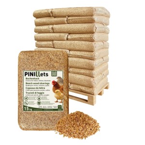 PINI Buchenhack Mittel 450 kg Einstreu für Hühner & Küken