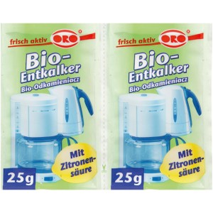 Bestlivings Bio Entkalker, 2er Packung à 25g, für Kaffeemaschinen und Wasserkocher.