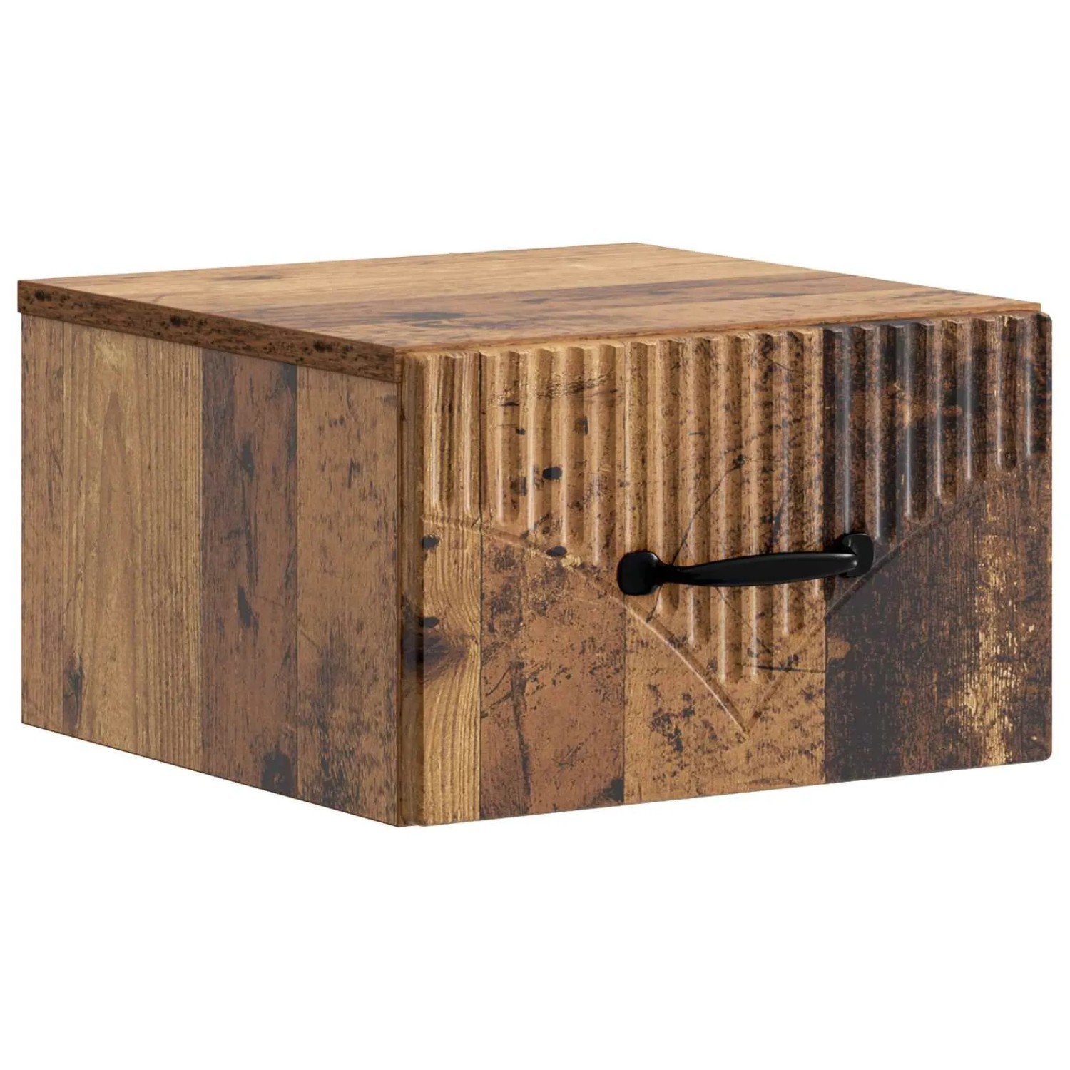 vidaXL Wandmontierter Nachttisch Altholz 34,5 x 33 x 20 cm 898951