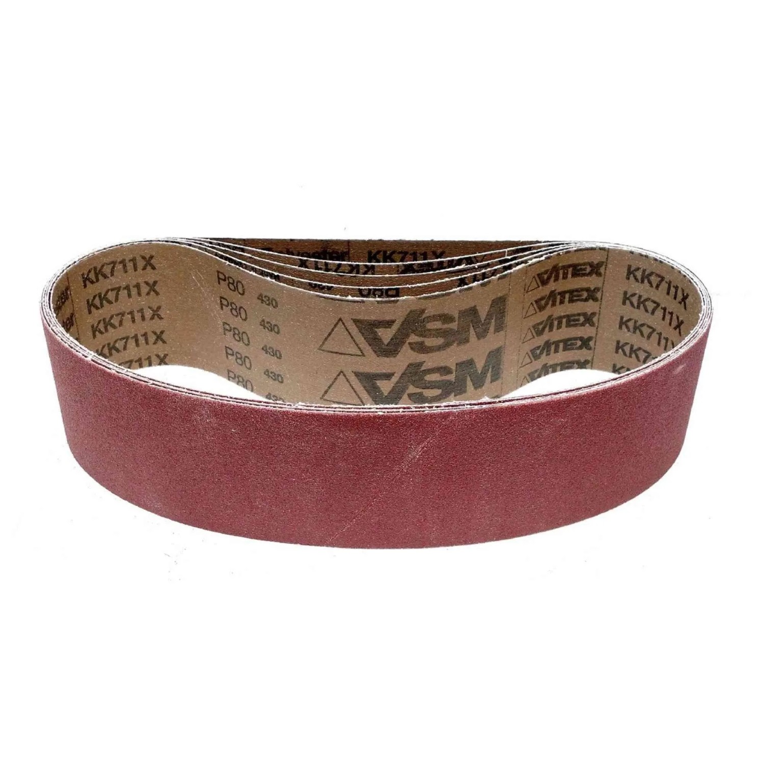 VSM Gewebe Schleifband KK711X 75x762 mm Korn 80 5 Stück