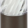 Solar-LED-Dekoleuchte Isili, 4er-Set, brauner Kunststoff, Ø 4,5 cm, mit Erdspieß für Außenbereiche.