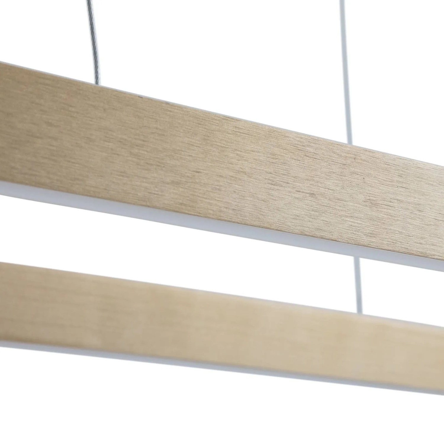 Moderne LED Pendelleuchte Melinay in Gold-Messing Optik, dimmbar mit Leselampe.
