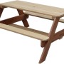 Axi Nick Picknicktisch aus Holz, braune Beine, Tischplatte naturfarben. Ideal für Kinder zum Spielen im Garten.